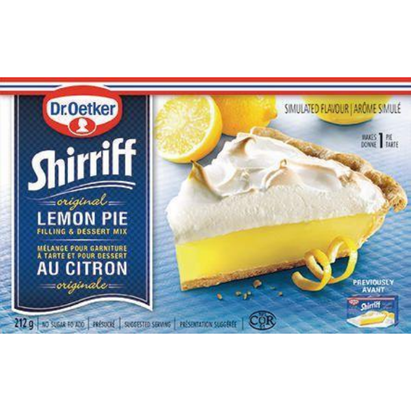 *Dr. Oetker Shirriff Original Lemon Pie Filling & Dessert Mix 1 pie 212g