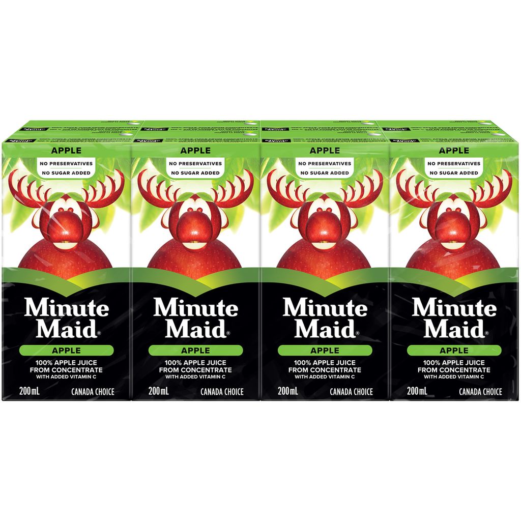 Minute Maid Apple Juice Tetra Pak Juice Boxes 200ml x 8