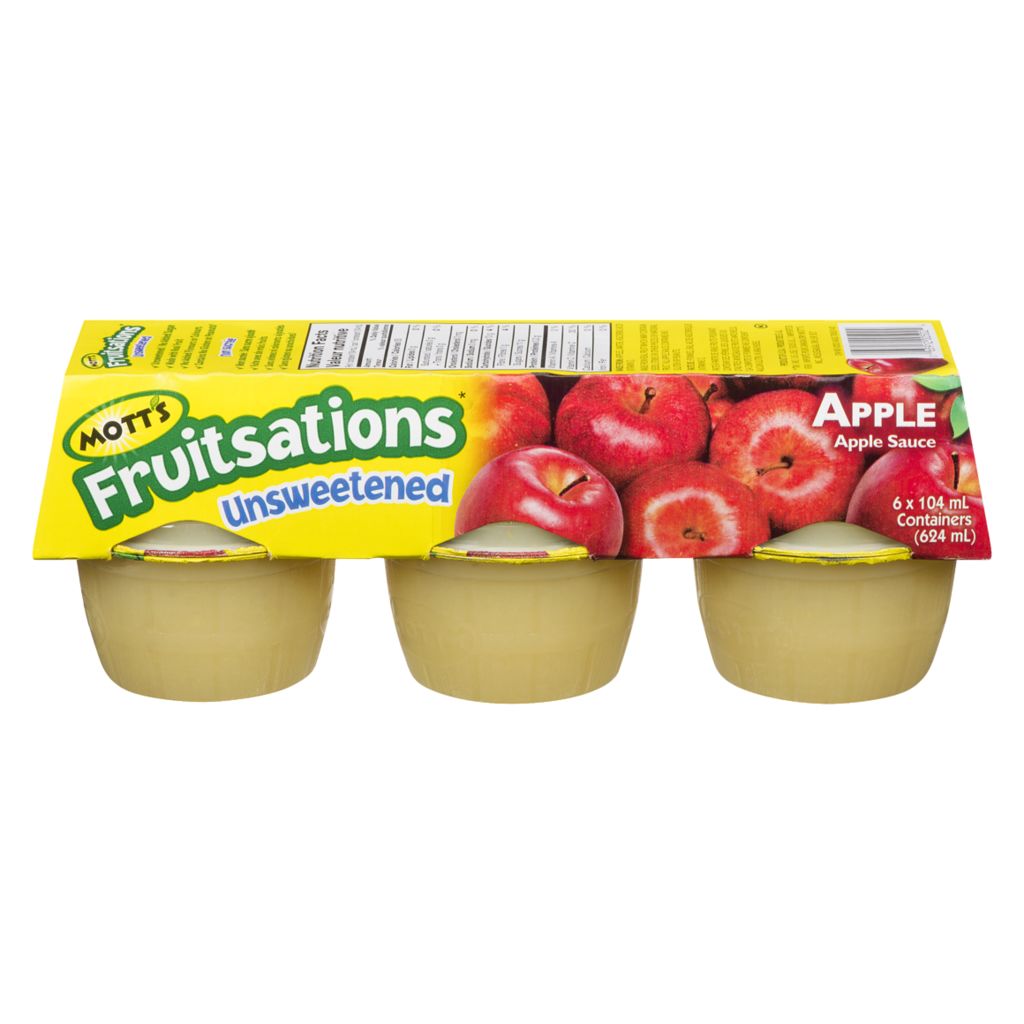 Mott's Fruitsations Unsweetened Apple Sauce 104ml x 6