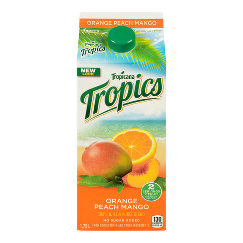 Tropicana Tropics Orange Peach Mango Juice 1.75l