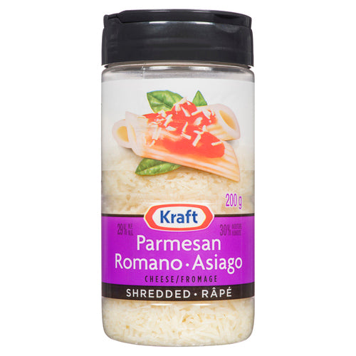 *Kraft Parmesan Romano Asiago Shredded Cheese 200g