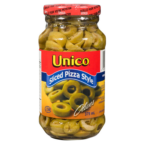 Unico Pizza Style Sliced Olives 375ml