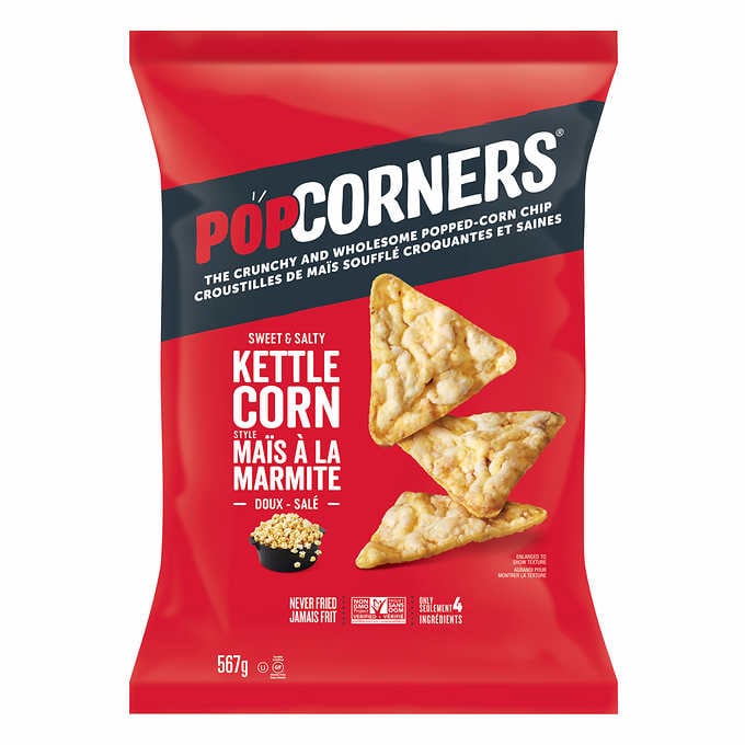 Popcorners Sweet & Salty Kettle Corn Popcorn Chips 567g