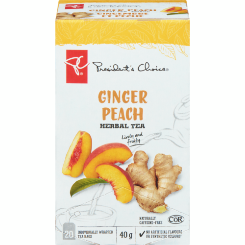 PC Ginger Peach Herbal Tea 20ct 40g