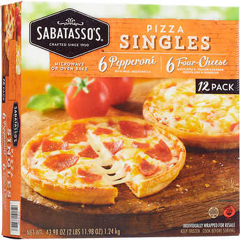 Sabatassos Pizza Singles 12ct 1.24kg