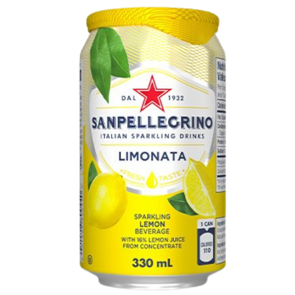 San Pellegrino Lemon Italian Sparkling Drinks Naturali 330ml x 6ct