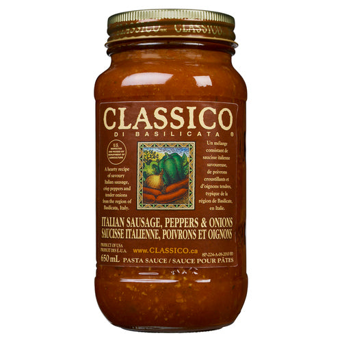 Classico Di Basilicata Italian Sausage Peppers & Onions Pasta Sauce 650ml