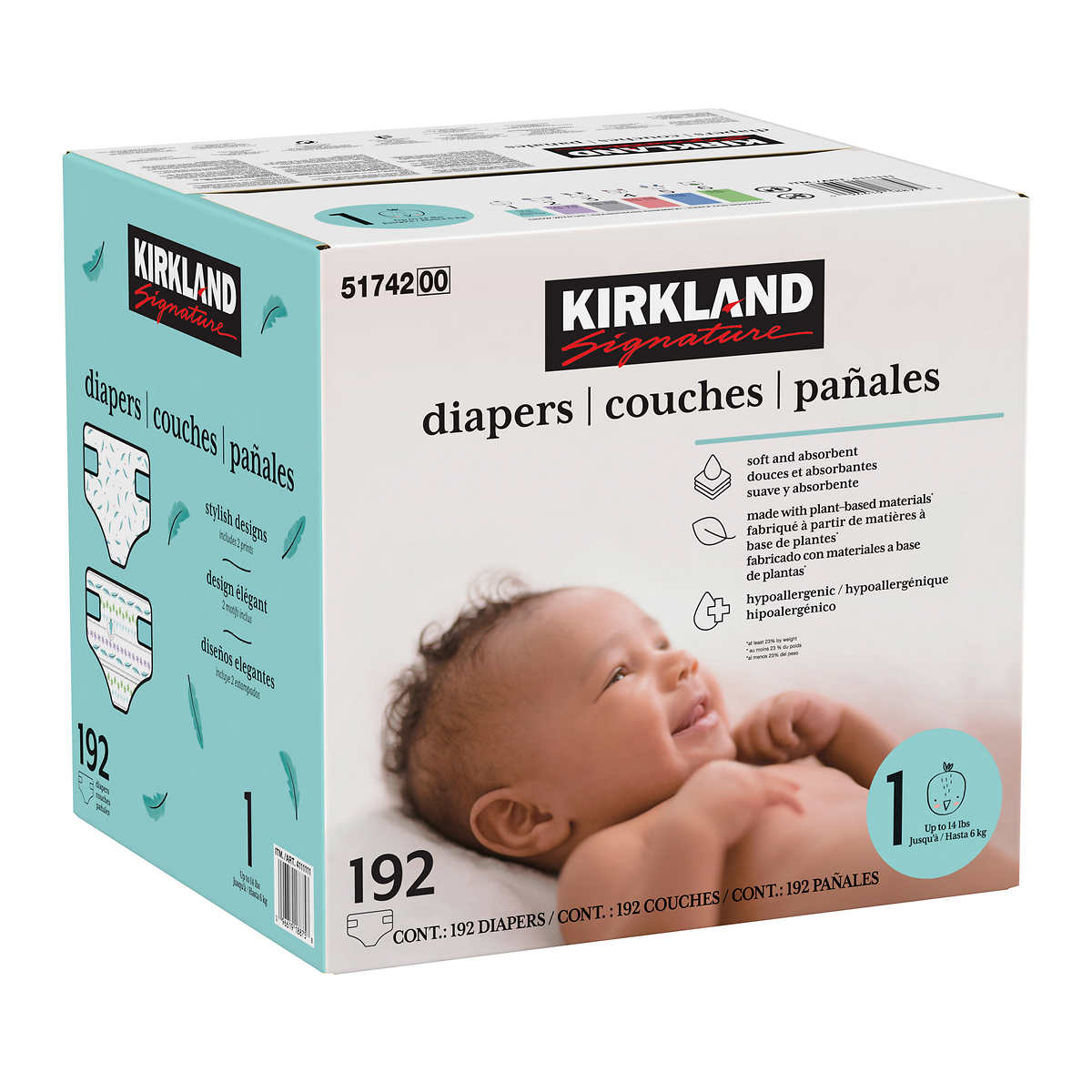 Kirkland Diapers Size 1 192ct