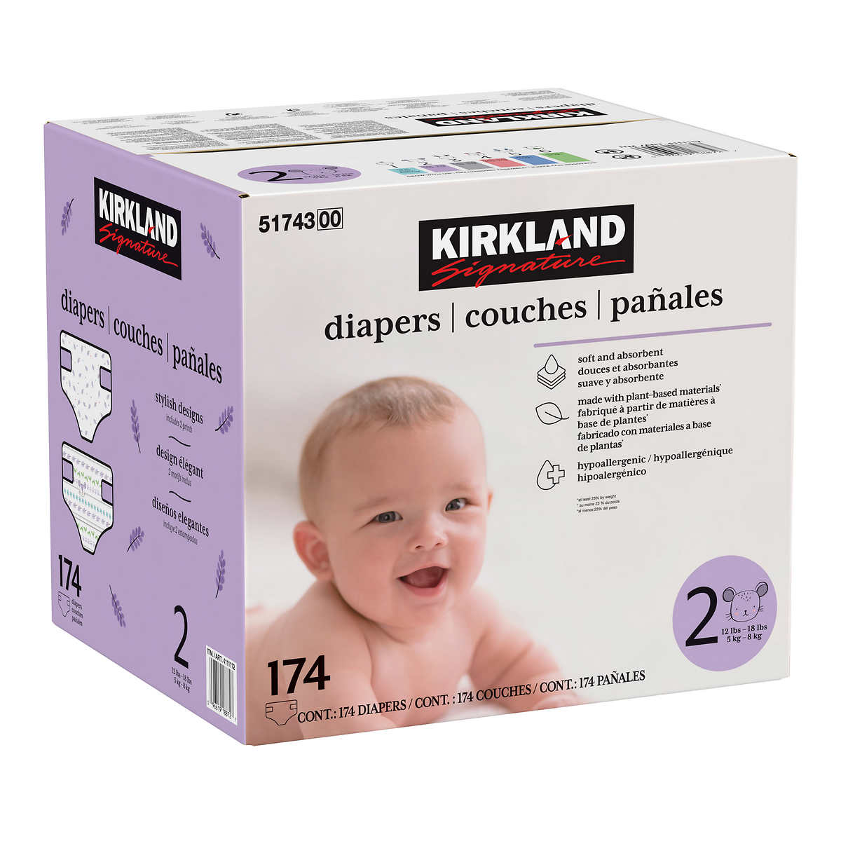 Kirkland Diapers Size 2 174ct