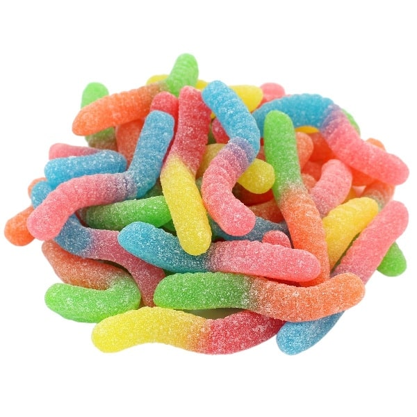 Compliments Sour Neon Gummy Worms 125g