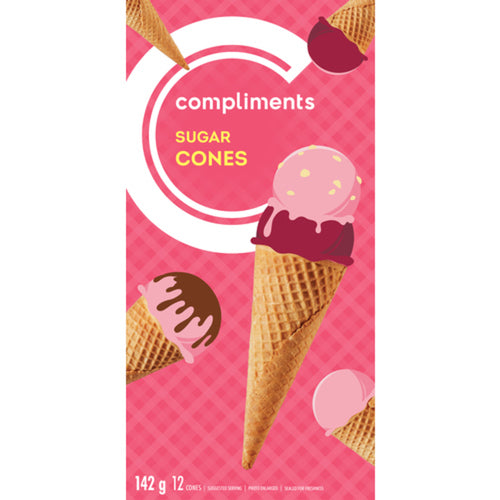 Compliments Sugar Cones 12ct