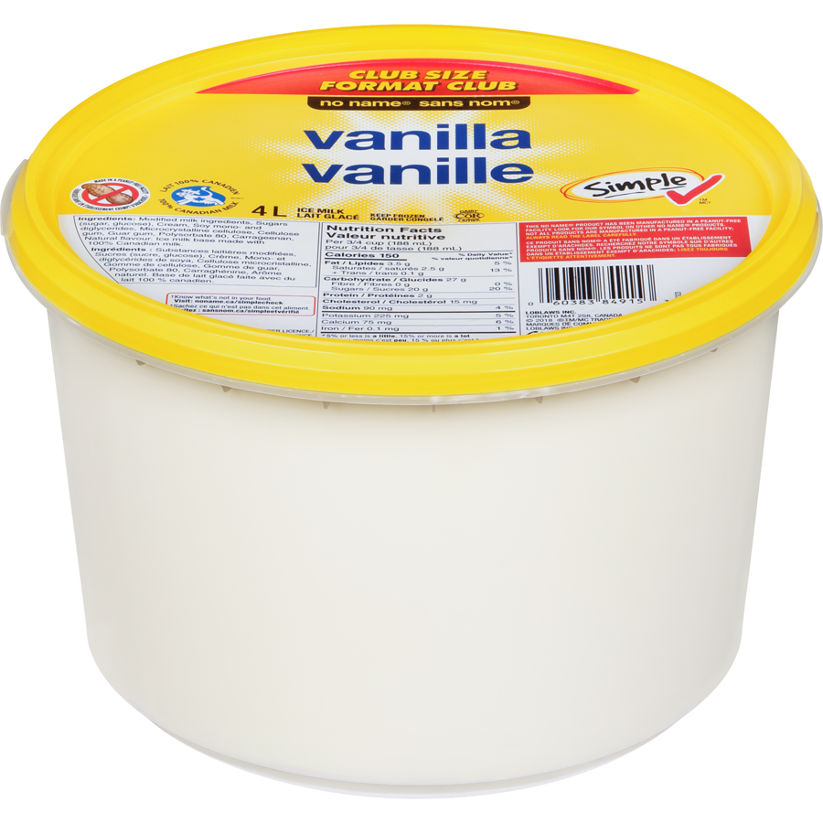 No Name Vanilla Ice Milk 4l