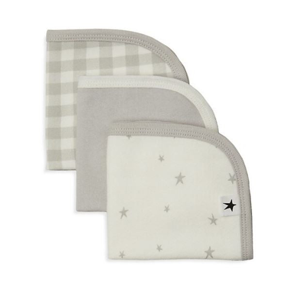Rise Little Earthling Stars Organic Cotton Wash Cloths 3-Pack