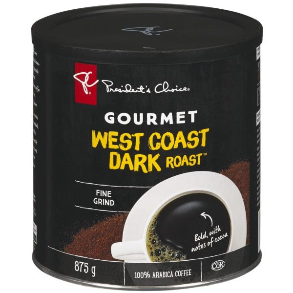 PC West Coast Dark Roast Coffee 875g NEW SKU